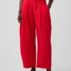 Cotton Gauze Easy Barrel Pants