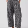 Cotton Gauze Easy Barrel Pants