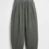 Cotton Gauze Easy Barrel Pants