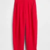 Cotton Gauze Easy Barrel Pants