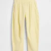 Cotton Gauze Easy Barrel Pants