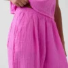 Cotton Gauze Easy Barrel Pants