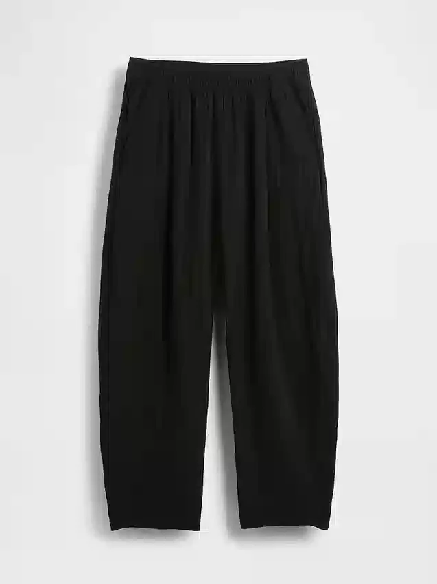 Cotton Gauze Easy Barrel Pants