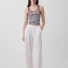 Cotton Gauze Easy Barrel Pants