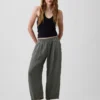 Cotton Gauze Easy Barrel Pants
