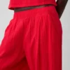 Cotton Gauze Easy Barrel Pants