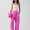 Cotton Gauze Easy Barrel Pants
