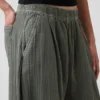 Cotton Gauze Easy Barrel Pants