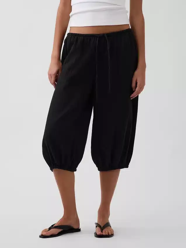 Cotton Gauze Easy Culotte Pants