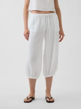 Cotton Gauze Easy Culotte Pants