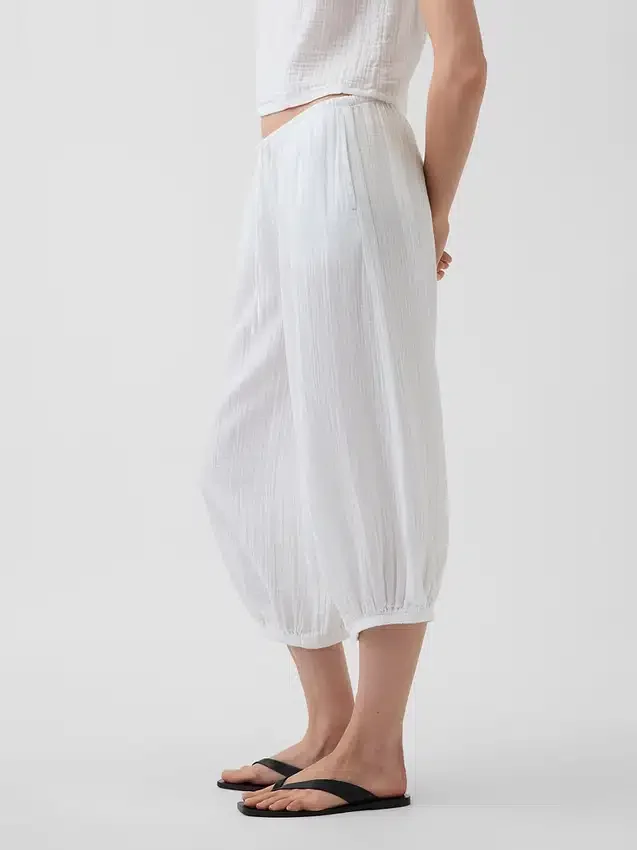 Cotton Gauze Easy Culotte Pants