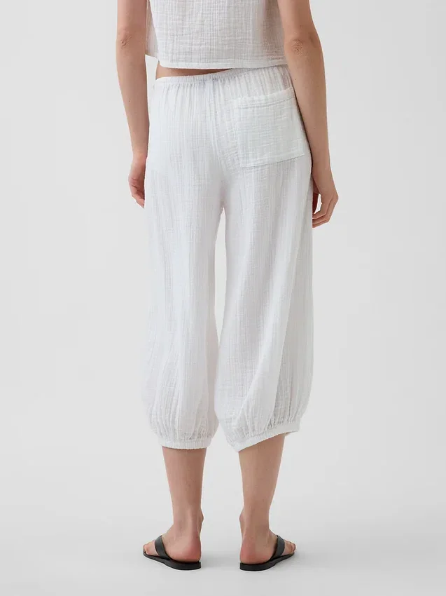 Cotton Gauze Easy Culotte Pants