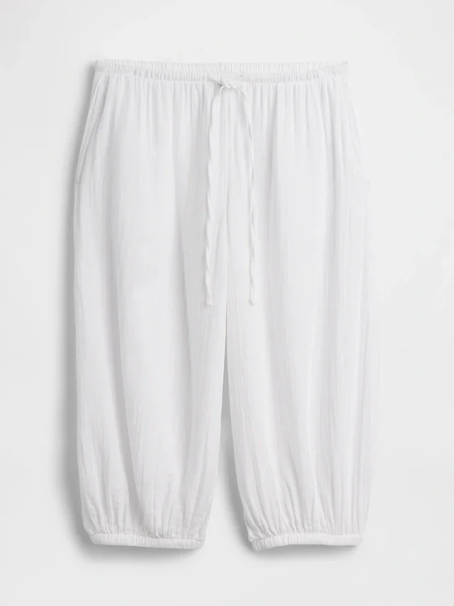 Cotton Gauze Easy Culotte Pants
