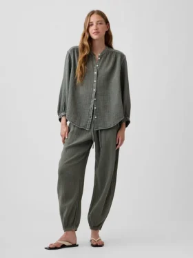 Cotton Gauze Easy Joggers