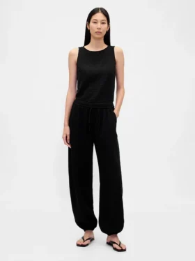 Cotton Gauze Easy Joggers