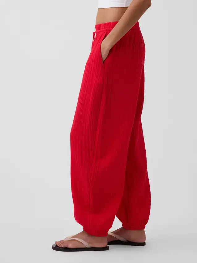 Cotton Gauze Easy Joggers