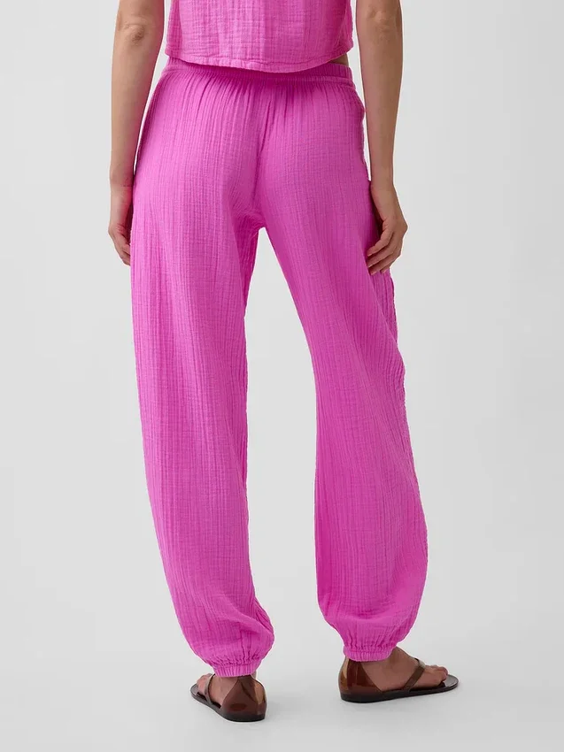 Cotton Gauze Easy Joggers