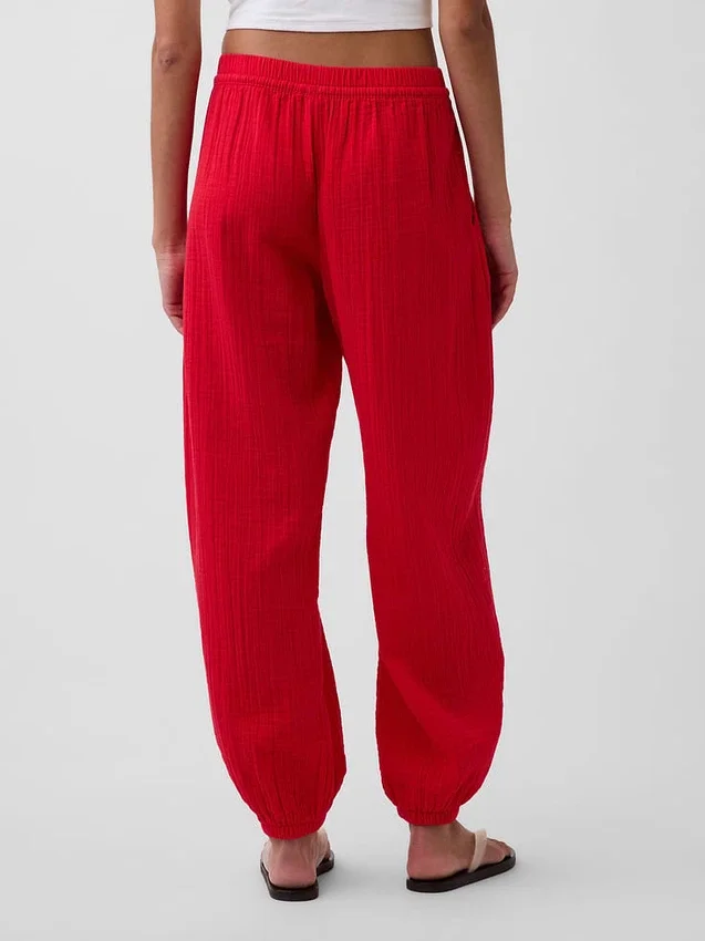 Cotton Gauze Easy Joggers