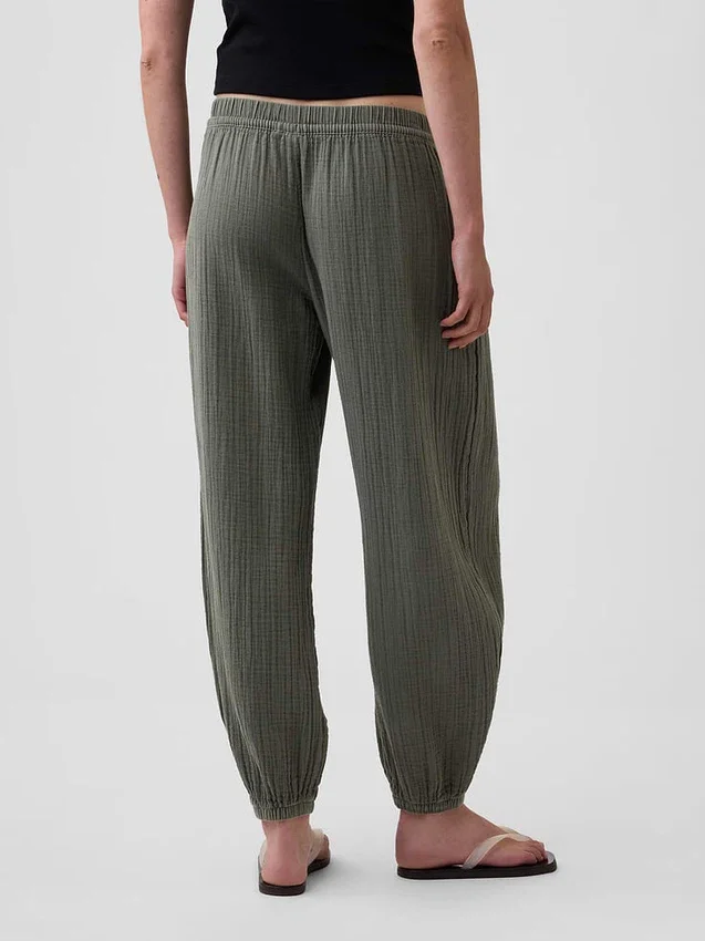 Cotton Gauze Easy Joggers
