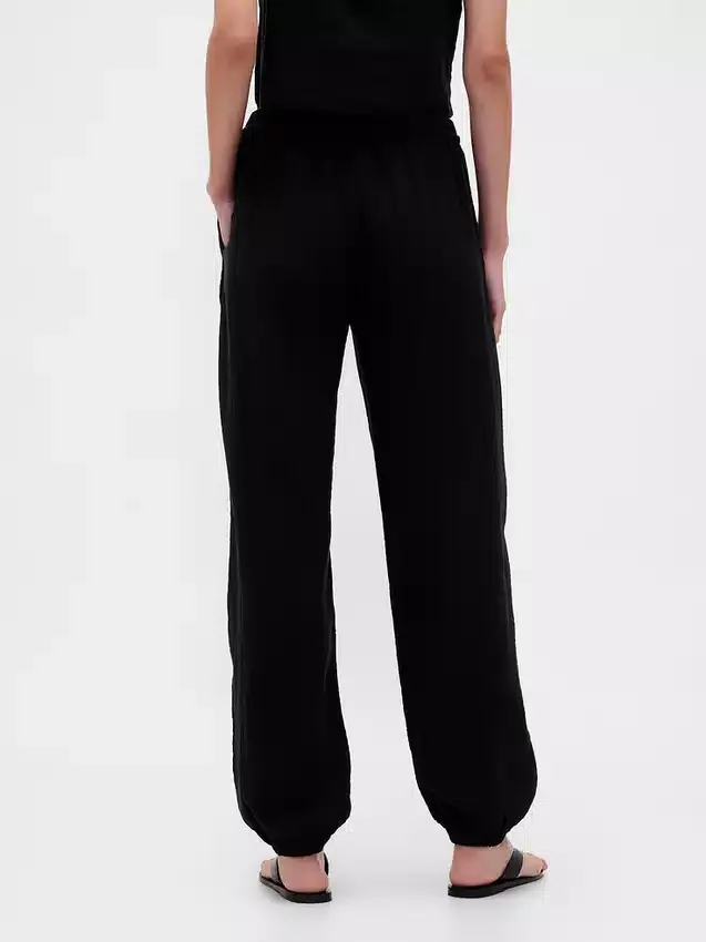 Cotton Gauze Easy Joggers