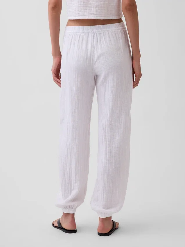 Cotton Gauze Easy Joggers