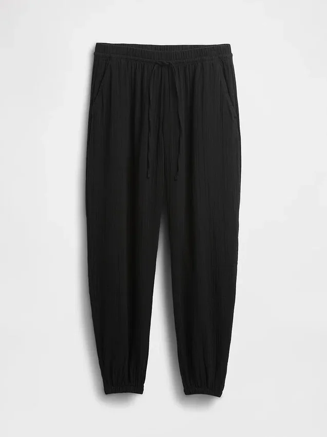 Cotton Gauze Easy Joggers