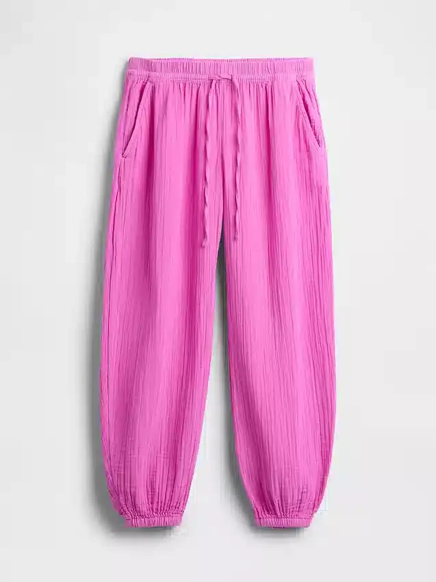 Cotton Gauze Easy Joggers