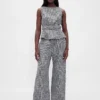 Cotton Gauze Easy Split-Hem Pants