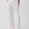 Cotton Gauze Easy Split-Hem Pants