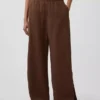 Cotton Gauze Easy Split-Hem Pants