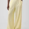 Cotton Gauze Easy Split-Hem Pants