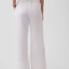 Cotton Gauze Easy Split-Hem Pants