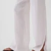 Cotton Gauze Easy Split-Hem Pants