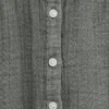Cotton Gauze Oversized Collarless Shirt