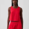 Cotton Gauze Racer Shell Tank Top