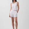Cotton Gauze Racer Shell Tank Top