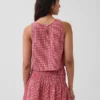 Cotton Gauze Racer Shell Tank Top