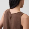 Cotton Gauze Racer Shell Tank Top