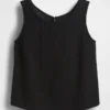 Cotton Gauze Racer Shell Tank Top