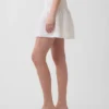 Cotton Gauze Smocked-Waist Mini Skort