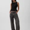 Cotton Gauze Smocked-Waist Peplum Top