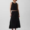 Cotton Gauze Tiered Easy Maxi Skirt