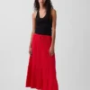 Cotton Gauze Tiered Easy Maxi Skirt
