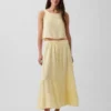 Cotton Gauze Tiered Easy Maxi Skirt