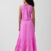 Cotton Gauze Tiered Easy Maxi Skirt