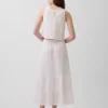 Cotton Gauze Tiered Easy Maxi Skirt