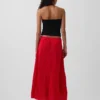 Cotton Gauze Tiered Easy Maxi Skirt