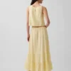 Cotton Gauze Tiered Easy Maxi Skirt