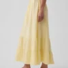 Cotton Gauze Tiered Easy Maxi Skirt