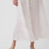 Cotton Gauze Tiered Easy Maxi Skirt